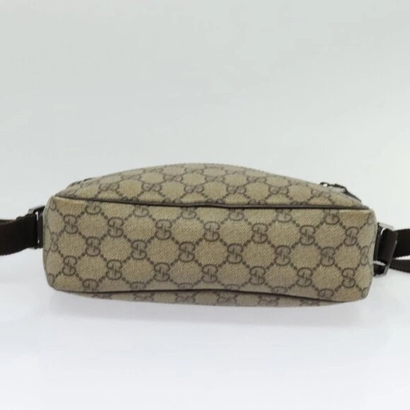 GUCCI GG Supreme Shoulder Bag PVC Beige Gold - Picture 5 of 16
